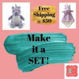Personalized Purple Unicorn Stuffed Animal, Personalized Baby Gift , Birth Announcement Gift, Baby Shower Gift, Cubbie, Custom, Stuffy