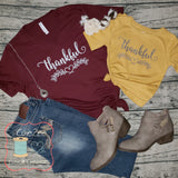 Thankful, Mommy and Me, Fall Tee, Grateful Thankful Blessed, Thanksgiving Shirt, Mom Shirt, Mom T-Shirt, Green, Unisex Bella Canvas, Soft Shirt,