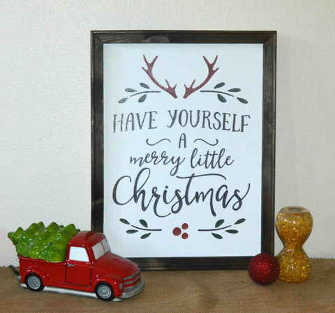 Personalized Christmas Canvas Sign, Christmas Decor, Have Yourself a Merry Little Christmas, Merry Christmas, Decor, Art
