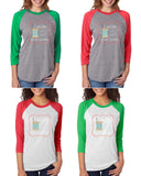 Merry Christmas Cotton Headed Ninny Muggins - Women's Shirt, Christmas Shirt, Christmas Raglan, Elf Shirt
