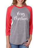 Merry Christmas - Women's Shirt, Christmas Shirt, Christmas Raglan,