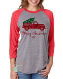 Vintage Christmas Truck - Women's Shirt, Christmas Shirt, Christmas Truck,