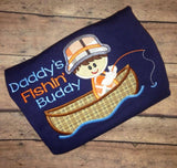 Daddy's Fishin' Buddy Onesie/Shirt (Navy)